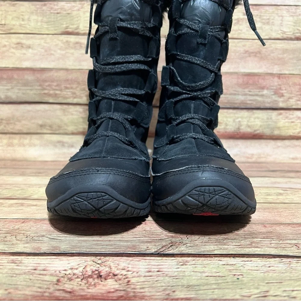 The North Face Nuptse Purna Black High Lace Up Winter Boots